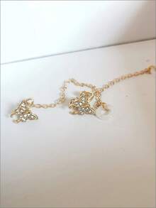 Clip de pendiente antiperidida con lazo de diamante de imitación brillante, soporte de auriculares de acero inoxidable compatible con Pro 1/2/3/4 Pro 2 - Multicolor - Ver 4