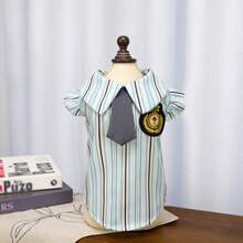 Pet Clothes, Spring/ Dress, Animal Shirt, Dog Couple Outfit, Cat Apparel - Blue - View 3