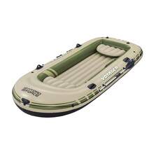 Bote Inflable Lancha Balsa Voyager X4 Con Remos 4 Personas - Verde Oliva - Ver 1
