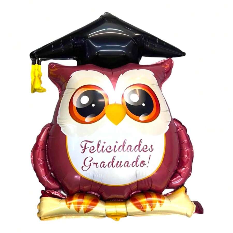 Large 32 Inch (80 Cm) Metallic Owl Graduation Balloon - 查看 1