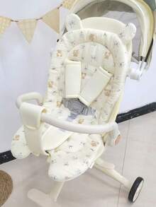 1pc Cute Ear Design Thick Warm Soft Baby Stroller Seat Cushion - Multicolor - View 8