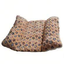 Rabbit Bed - A Thick And Soft Rabbit-Shaped Bedding Set, With A Cushion-Like Soft Pad, And A Casual-Style Bolster Pillow. Ideal As A Sleeping Gift For Pet Rabbits. Features A Gray Star Pattern. - View 8