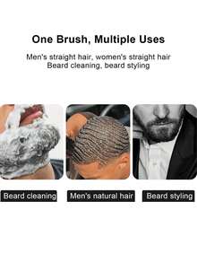 1/2 chiếc lược chải tóc bằng gỗ vân cổ điển, cán gỗ màu nâu cong lượn sóng, lược chống tĩnh điện, chống rụng tóc, lược chải tóc mượt. - Màu nâu Sô-cô-la - Xem 5