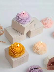 1pc Peony Flower Silicone Mold, DIY Peony Flower Mold - A-White - View 3