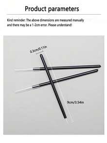 100/50pcs Disposable Eyeliner Brush, Lip Brush, Lip Liner Brush, Makeup Eyeliner Brush, Lipstick Brush, Black & White Makeup Brushes, Holiday Gift, Essential For School & Travel - Multicolor - View 8