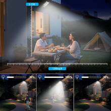 Foco de Proyección Solar Exterior Pared Radar Sensor 360 LED 5730 8Ah Batería 6V 12W IP65 Impermeable Control Remoto 2 Días Reserva Sin Cableado para Patio Jardín Garaje - Negro - Ver 4