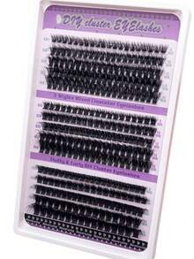 HBZGTLAD New 15 Rows 60D+80D+100DMix 8D Fluffy Individual Lashes Clusters Extensions False Eyelash DIY At Home Cluster Makeup Eyelash Tools - View 2