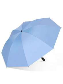 1 chiếc ô cỡ lớn, mở bằng tay, lớp phủ màu đen chắc chắn, ô che nắng gấp gọn chống gió, phù hợp cho cả nam và nữ. - Nhiều màu - Xem 9