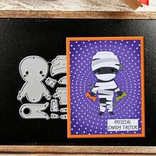 Creative Mummy Dies, DIY Scrapbooking Album And Embossing Stencil, Greeting Card Making Tool, Card Paper Cutting Crafts ,Gift Card Making Template Die Cuts. - Silver - View 4