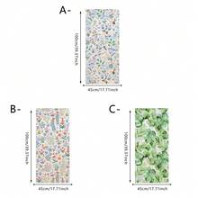 1/3pcs Colorful Privacy Window Film, Floral & Plant Themed Static Cling Window Sticker, Reusable, Suitable For Bathroom, Kitchen, Bedroom, Balcony And Home Decor - Multicolor - View 12