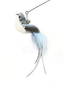 4pcs/Set Strong Suction Cup Base Cat Teaser Wand, Hands-Free Long Stick Cat Interactive Toy With Bell & Replaceable Feather Bird, Kitten Self-Play Hunting Training Pet Supplies - View 5