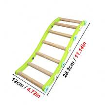 1pc Parrot Climbing Ladder, Wooden Bird Perch Stand, Parrot Cage Decor, Natural Wood Grain Texture, Multi-Tier Design Flexible For Cage Space, Satisfy Climbing Instinct, Enrich Captive Environment, Suitable For Parrots, Lovebirds, Etc. - View 7