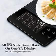 1pc Smart Digital Kitchen Scale | Glass Panel, 10kg/22lb Capacity, G/Oz Display, Nutrition Calculator And Free App, Supports Calorie And Macro Tracking, Portion Control, Meal Prep, Suitable For - Suitable For Healthy Eating And Fitness Tracking, Screen Displays Nutrition Information, Easy App Integration To Create Healthy Eating Plans, Kitchen Scale, Kitchen Weighing Scale, Kitchen Electronic Scale - Kitchen scales - View 8