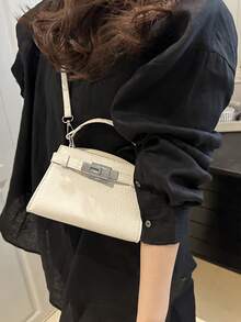 2026 New Luxury Women's Woven Texture Handbag, Fashion Versatile Shoulder Bag With Large Capacity - White - View 8