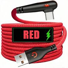 [Hot Selling New] Tzlrxl USB-C Nylon Braided Fast Charging Data Cable, Compatible With Samsung, And Other Devices, Supports Data Transfer, Matte Surface, Type-C Fast Charging Cable, Adopts Right-Angle USB To USB-C Design - Multicolor - View 2