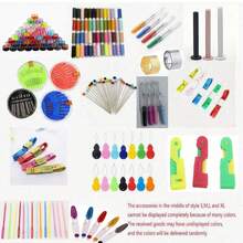 1 Set de Máquina de Coser Manual con 1 Kit de Costura, Cumple con todas las necesidades de costura del hogar - Máquina de Coser Mini Portátil de Costura Rápida, Adecuada para Principiantes y Adultos, Fácil de Usar, Adecuada para Coser Ropa, Telas, Hogar, Viaje, DIY (Color Aleatorio) - Multicolor - Ver 11