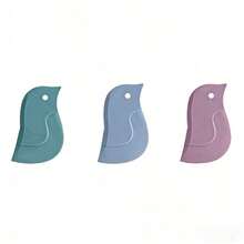 Scraper And Oil Plate, Penguin Soft Type Household Kitchen Oil Stain Scraper, Baking Kitchen Small Tool, , Harmless, Material - Grey - View 8