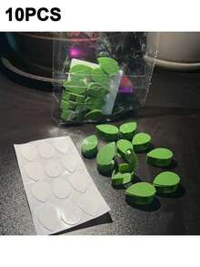 10/20/30pcs Plant Climbing Wall Clips, Self-Adhesive Hooks Vine Traction Invisible Bracket Fixation Line, Green Leaf Artificial Garden Wall Clips - Multicolor - View 11