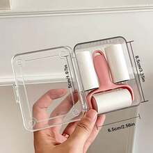 一套便携式迷你粘毛滚筒 - 1 个手柄 + 3 个替换滚筒,强力粘毛,轻松去除宠物毛发,手柄可重复使用,无需电源,适用于宠物/衣物/地毯/汽车座椅,宠物主人必备的家居清洁工具 - 母亲节/父亲节礼物 - A - 查看 11