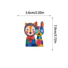50 piezas Pegatinas de amigos animales coloridos con estética retro, fantasía, estética Y2K downtown, regalos humorísticos y divertidos, pegatinas de anime de los 80s y 90s para suministros de scrapbooking, sobres, botellas de agua, computadoras, portátiles, teléfonos, equipaje, cuadernos, refrigeradores, fiestas, decoración navideña y de Año Nuevo - Multicolor - Ver 11