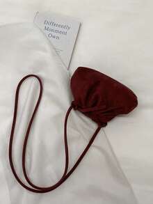 迷你女士云朵造型斜挎包，韩版时尚小单肩包，口红包 - 紅色 - 查看 10