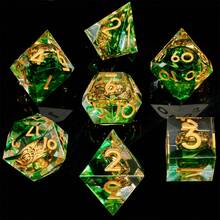 7pcs Dice Set Suitable For D&D Polyhedral Dice, RPG Role Playing Game Gift - Multicolor - View 11