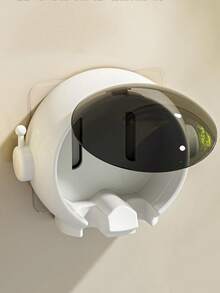 1pc Toothbrush Holder, Creative Cute Astronaut Shaped Waterproof Bathroom Wall Mount Toothbrush Storage Rack, Lovely Bathroom Organizer, Christmas/New Year Gift, School Supplies - Multicolor - View 3