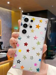 1个彩色星形图案软手机壳，兼容华为、荣耀、Galaxy等手机，国际版，非国内版 - 無色 - 查看 4