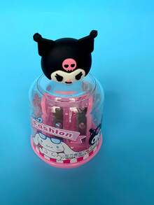SANRIO Creative Cartoon Dual-Hole Pencil Sharpener, Funny Student Pencil Sharpener, 2-In-1 Eraser, Cartoon Pencil Eraser Sharpener - 2-in-1 Pencil Sharpener - View 16