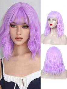Elegant Short Curly Bobo Wig For Women, Suitable For Various Occasions - Multicolor - View 8