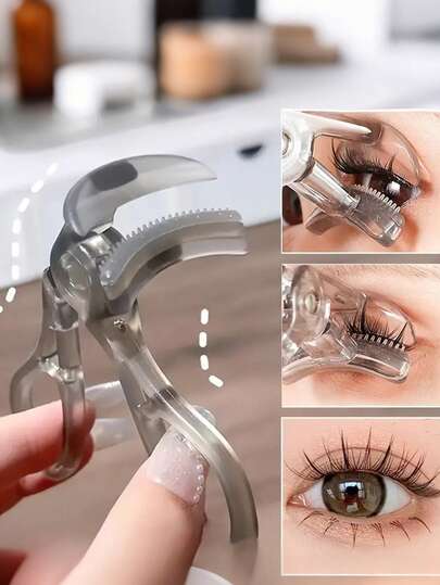 Wide Angle Eyelash Curler With Comb, Natural Curl, Makeup Tool, Portable Wide Angle Eyelash Curler With Built-In Comb - Suitable For All Eye Shapes, Easy To Use, No Battery Required, Ideal For Beginners