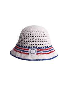 Mũ xô dệt kim kẻ sọc phong cách Bohemian giản dị - Nhiều màu - Xem 7