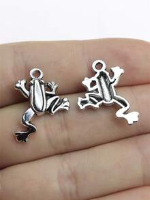 20pcs 23x17mm Frog Charms Pendant For DIY Jewelry Making Necklace Keychain Phone Chain Bracelet Making Accessories Handmade Craft Making Findings - Frog - View 1