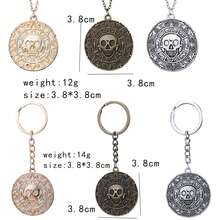 Fashion Jewelry  Necklace Jack Sparrow  Coin Skull Keychain For Men Women Gifts - N-SI - 查看 5