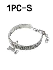 Collier pour animaux de compagnie en cristal scintillant - avec pendentif en forme d'os, convient aux chiens et aux chats, matériau élastique ajustable et confortable pour les petits chiens/chiots et les chats, convient pour un port quotidien, la photographie, les fêtes, les mariages, les vacances, cadeau parfait pour vos animaux de compagnie bien-aimés - Multicolore - Voir 13