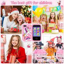 Kids Smart Toy Phone With 2.8" HD Touchscreen, Music Light, Dual Camera Selfie Video, 20+ Educational Games, Multilingual, Shockproof Silicone Cover, Long Battery Travel Toy For Boys Girls 3-10 - Multicolor - View 4
