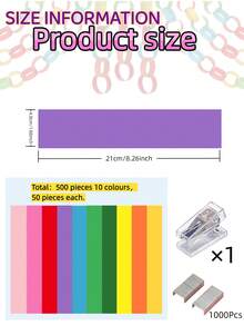 Dây trang trí bằng giấy (50/100/200/500 chiếc), dây xích thủ công tự làm, có băng dính hai mặt, thích hợp trang trí tiệc sinh nhật, tiệc chủ đề Ngày Valentine. - Nhiều màu - Xem 12