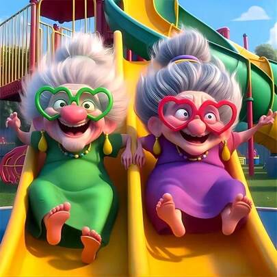 1套[30*30厘米/11.8*11.8英寸][40*40厘米/15.7*15.7英寸]5D亚克力钻石画套装，卡通奶奶图案，适合成人初学者DIY马赛克钻石画，全钻手工DIY钻石画，适用于客厅、卧室、办公室墙面装饰画，惊喜艺术家居装饰礼物，送给家人和朋友