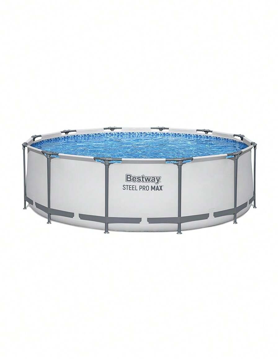 Piscina Estructural Circular Familiar Pro 3.66 M Steel Gris Piedra Prismática - C - Ver 1