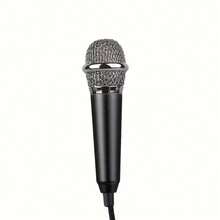 1 micro mini 3.5mm, micro hát cầm tay dùng để thu âm giọng nói, phỏng vấn, karaoke, chơi game, hội nghị video, phát trực tiếp, tương thích với điện thoại thông minh, máy tính xách tay, máy tính bảng - Không cần pin, hợp kim nhôm, âm thanh chất lượng cao, khử tiếng ồn, đa chức năng, thiết kế thời trang, cắm là dùng, phụ kiện âm nhạc, phụ kiện nhạc cụ, quà tặng sáng tạo/quà tặng tiệc tùng/quà sinh nhật/quà tặng âm nhạc/quà tặng bạn gái/quà tặng bất ngờ - Nhiều màu - Xem 12