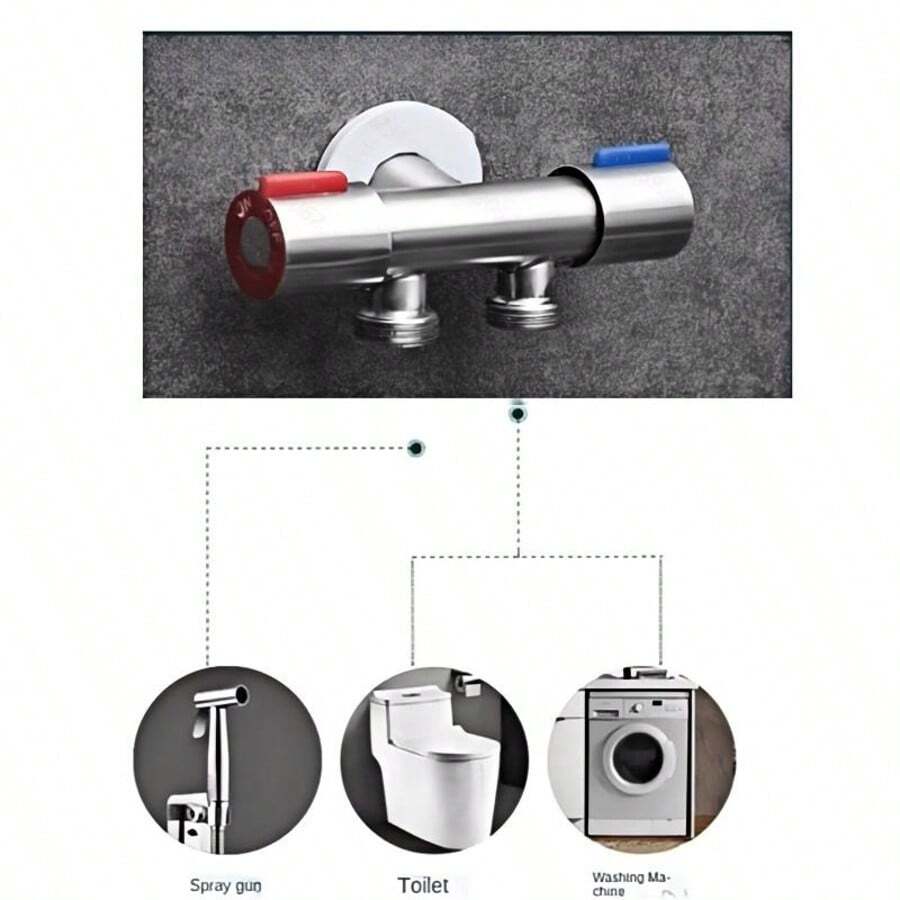 1/4" Angle Valve, Anti-Explosion Household Valve For Kitchen, Bathroom, Balcony, Vanity Cabinet - Multicolor - View 1