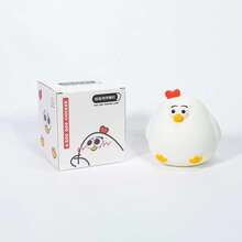 Silicone Tap Chicken Night Light, Rechargeable Bedside Lamp, Eye-Caring Sleep Light, Ideal Gift For Boyfriend/Girlfriend - Chicken [Warm Light + Three Dimming Levels + Timer] - View 10