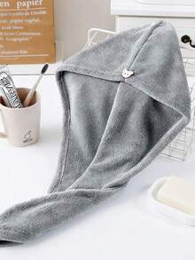 1 chiếc mũ trùm đầu thấm hút mềm mại, có viền, thiết kế nút cài, mũ tắm dày nhanh khô, khăn nhanh khô, mũ nhanh khô có móc cài, dễ sử dụng. - Nhiều màu - Xem 21