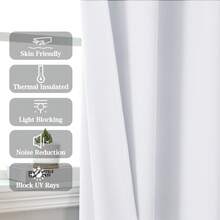 Cortina pequeña opaca, cortina de ventana para autocaravana, cortina parasol, unicolor minimalista de tamaño pequeño, instalación práctica con bolsillo para barra, adecuada para autocaravana, caravana, dormitorio, sala de estar, cocina - Blanco 1 pieza - Ver 5