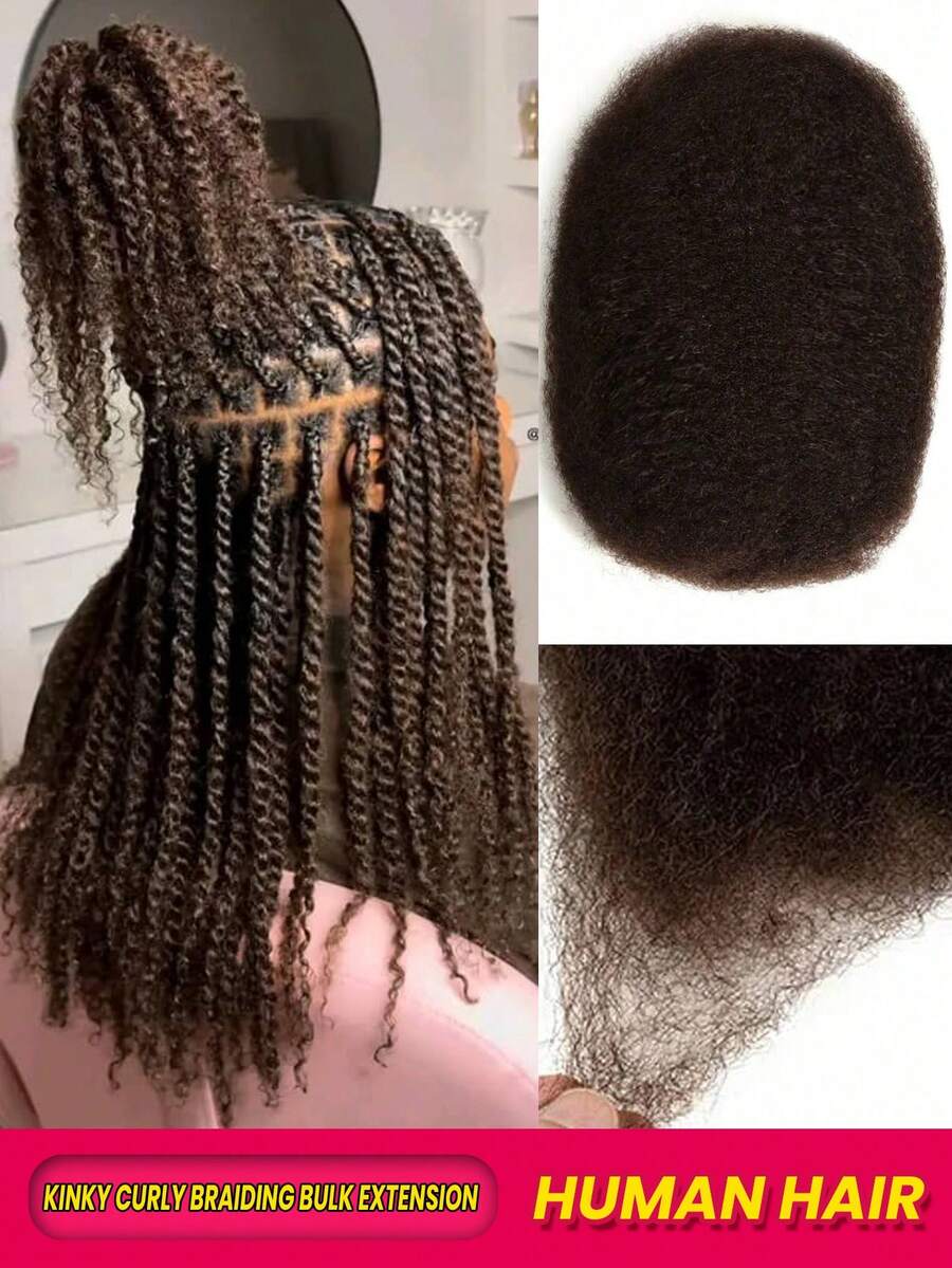50g/gói tóc nối tóc người xoăn xù Afro lớn, bó tóc màu tối cho nữ, dùng để xoắn/tết/bện tóc dreadlocks, phong cách tự nhiên trung tính, phù hợp cho nối tóc xoắn và tết tóc - S2 - Xem 1