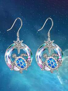 A Sea Style Earring With Turtle And Starfish Designs That Are Fashionable And Versatile For Beach Vacations - Starfish and Sea Turtle - View 6