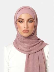 1pc Women's Spring Pleated Headband Scarf Combo, Headwrap Suitable For Daily Use - Multicolor - View 11