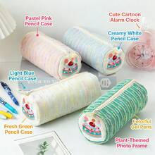 1pc Cartoon Strawberry Cake Pencil Case, Versatile Girly Stationery Storage Bag, Large Capacity Pen And Ruler Pen Box - Cartoon Strawberry Cake - View 3