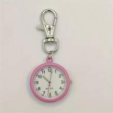 1pc Keychain Pocket Watch, Nurse Watch, Student Exam Watch, Minimalist Luminous Large Dial Elderly Keychain Watch - Multicolor - View 6
