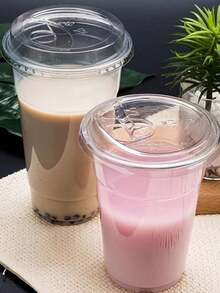 1/10pcs Large Transparent Insulated Reusable Acrylic Cups With Lids - Perfect For Hot And Cold Drinks, Iced Coffee, Smoothies, Milkshakes, Outdoor Picnics, Birthday Parties And Daily Use - Multipurpose, Easy To Clean - Clear - View 3